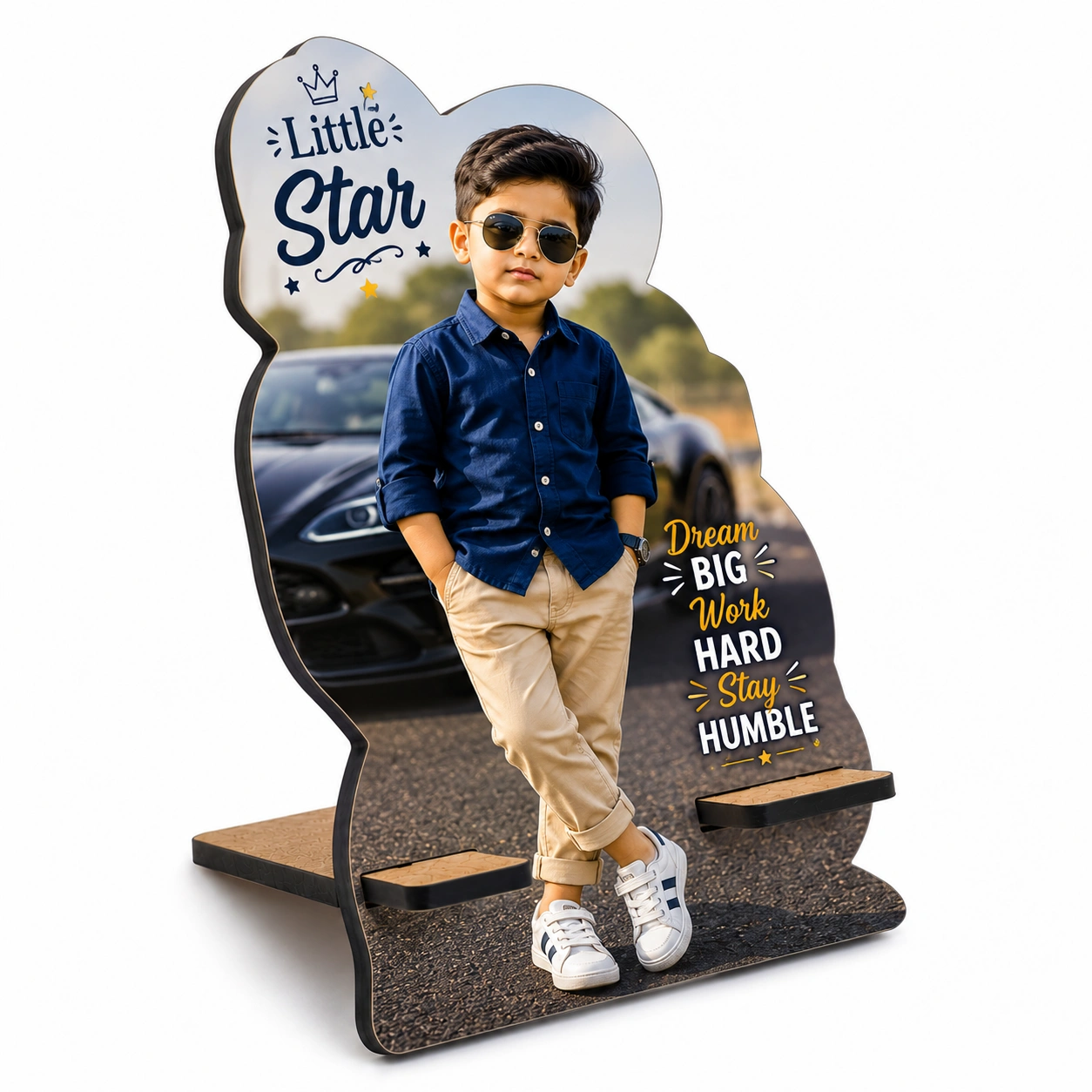Stylish Boy Mobile Photo Stand